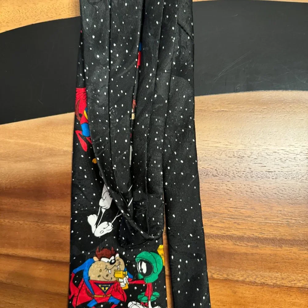 Looney Tunes Mania Necktie Tie Tasmanian Devil Vintage Taz 1993‎ Marvin Martian
